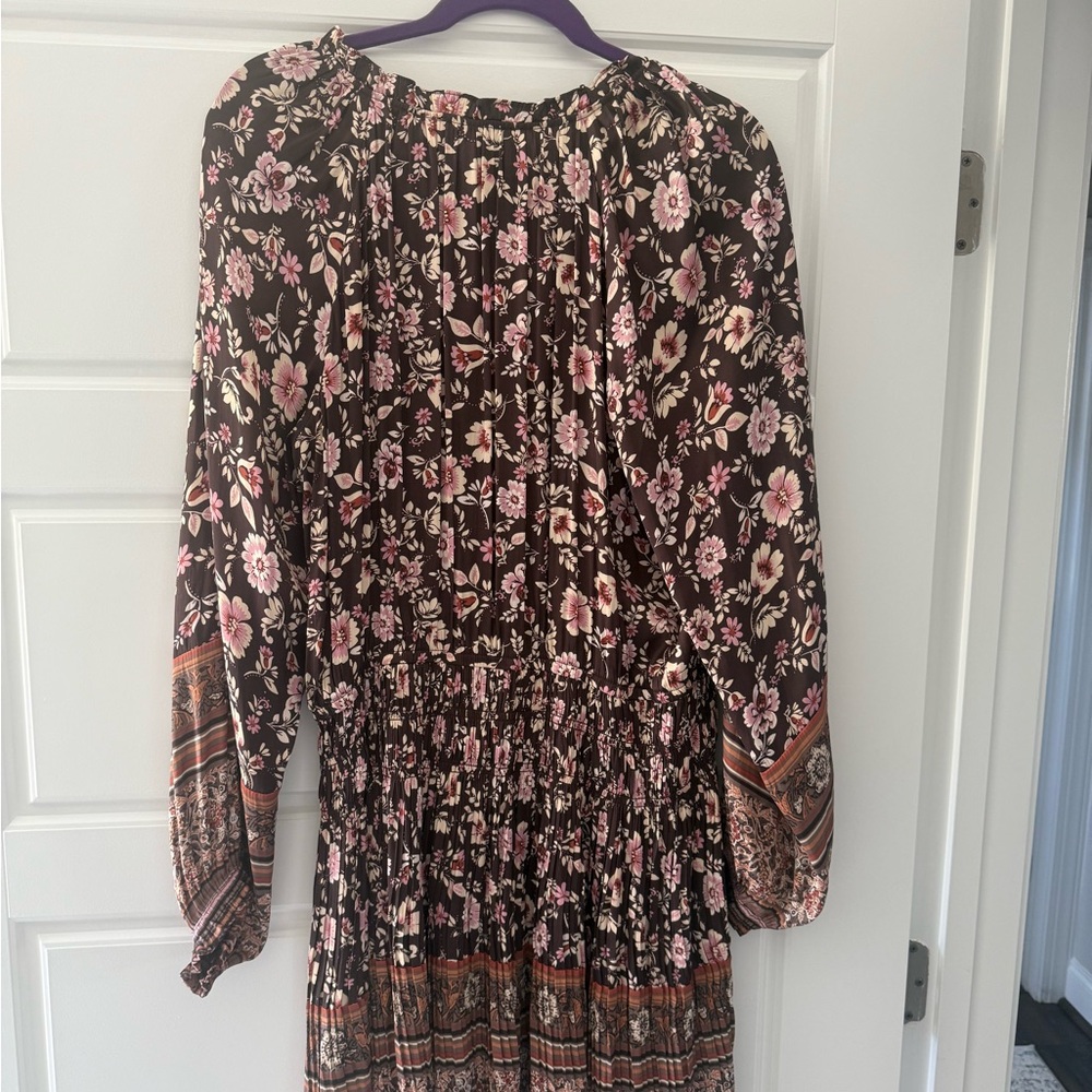 Current Air Brown and Pink Floral Dress